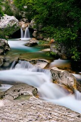 Breathtaking shot of the Saut du Loup waterfalls captured in France © Fabien Bazanegue/Wirestock