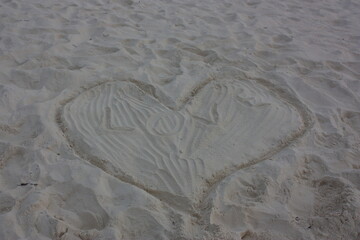 heart on the sand