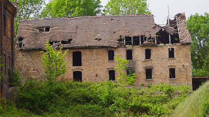 Building ruins in Halle Saale Germany