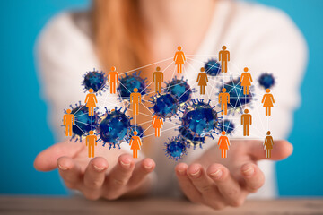 epidemic digital virus 3d protection.