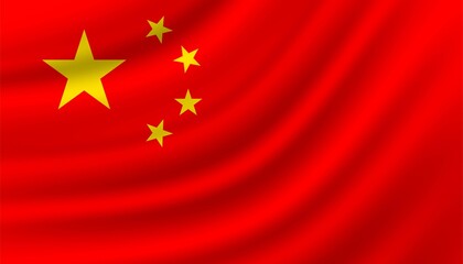 Flag of China background template.