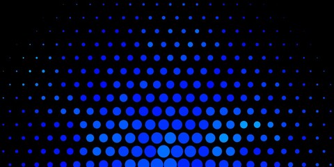 Dark BLUE vector background with spots. Glitter abstract illustration with colorful drops. Design for posters, banners.