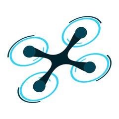 Flying quadcopter drone icon, logo isolated vector illustration. Drone icon. Simple element illustration. drone concept symbol design. Can be used for web and mobile. Photography drone vector.