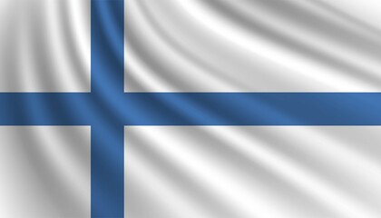 Obraz premium Flag of Finland background template.