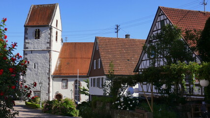 St. Georgskirche in Zavelstein der kleinsten Stadt Württembergs im Kreis Calw