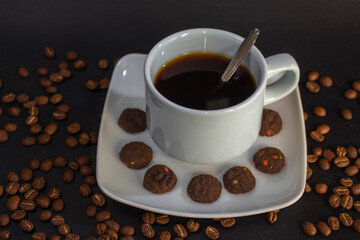 Coffee beans drying in the sun 