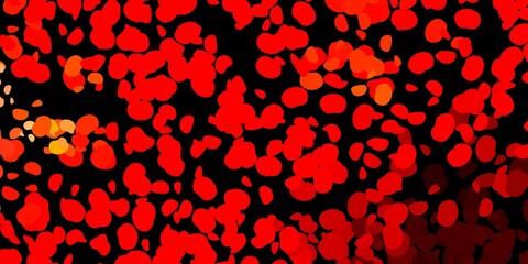 Dark red, yellow vector backdrop with chaotic shapes.