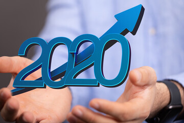 the 2020 business year up goals and success illustration