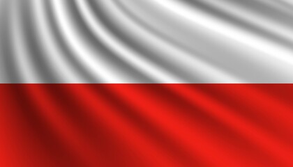 Flag of Poland background template.
