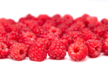 Raspberry on White Background