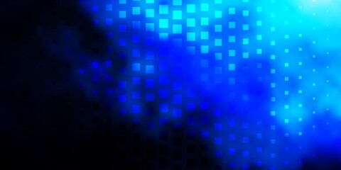 Dark BLUE vector background with rectangles. Modern design with rectangles in abstract style. Pattern for commercials, ads.