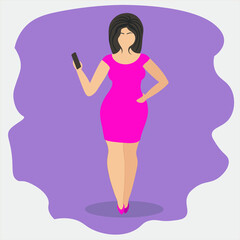 young woman with mobile phone