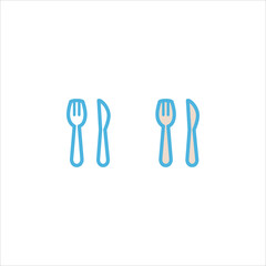 cutlery icon flat vector logo design trendy