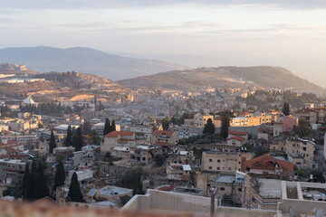 panoramic view of the city of Nazareth, Israel.