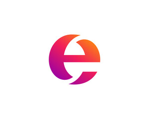Letter E logo icon design template elements
