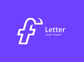 Obraz premium Letter F logo icon design template elements