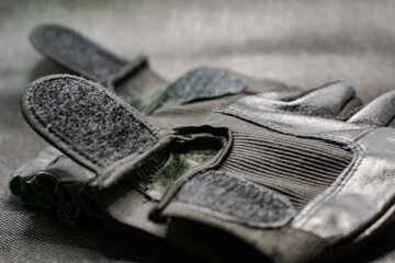 fitness gloves in the background close up