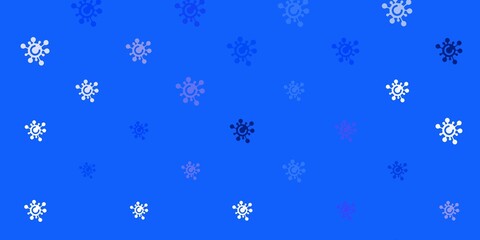 Light BLUE vector backdrop with virus symbols.