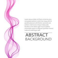 Vertical pink wave design, abstract background vector