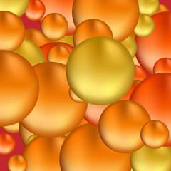Abstract color background. Vector golden balls. Design element