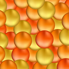 Abstract color background. Vector golden balls. Design element