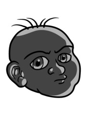 Baby Kopf Clipart Beleidigtes Blick Cool Schwanger 