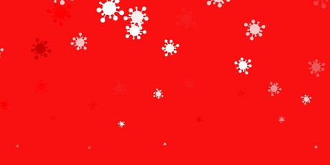 Light red vector template with flu signs.