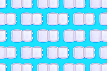 Pattern made of food delivery package or lunch box.