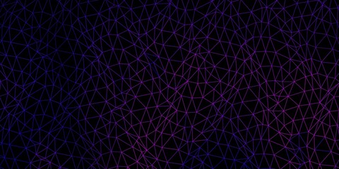 Dark pink, blue vector abstract triangle background.