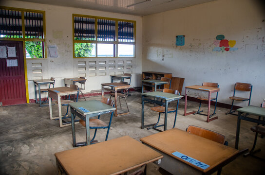 classroom in a small school in a third world country