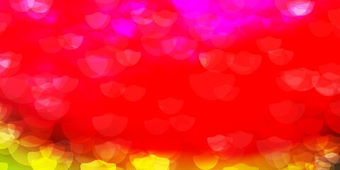 Light Pink, Green vector pattern with spheres.