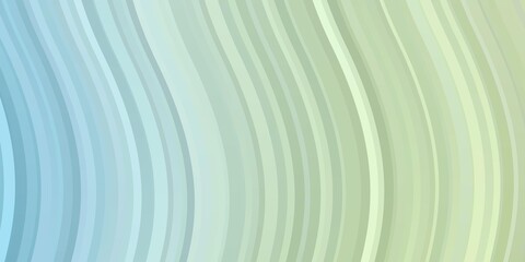Light Blue, Green vector pattern with lines. Bright illustration with gradient circular arcs. Pattern for websites, landing pages.