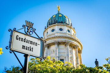 gendarmen market sign berlin germany