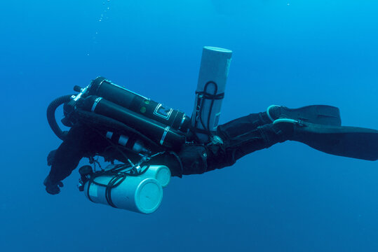 sub in decompressione con rebreather e stages
