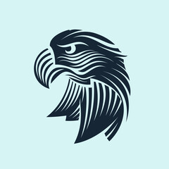 Eagle head mascot vector logo.