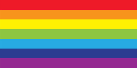 Rainbow color isolated background. Lgbt flag concept in simple vector flat