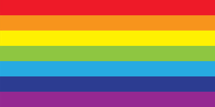 Rainbow color isolated background. Lgbt flag concept in simple vector flat