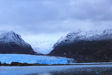 The Amalia Glacier before sunrise
