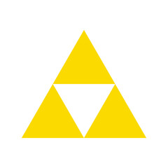 Golden triforce geometric triangle power symbol