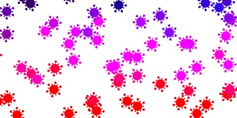Light purple, pink vector texture with disease symbols.
