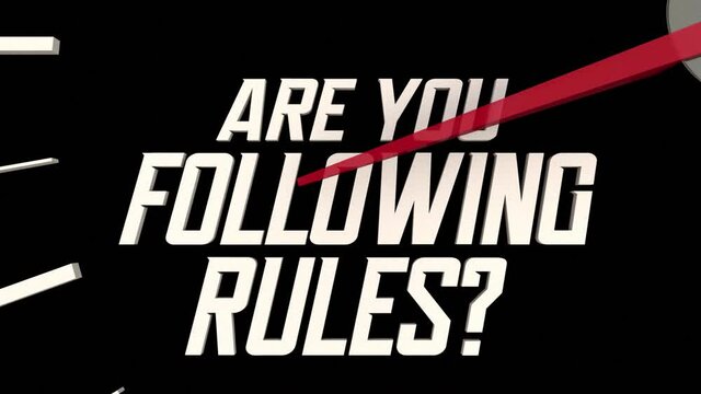 Are You Compliant Following Rules Current Protected Speedometer 3d Animation