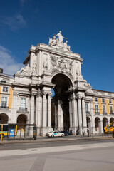 Rua Augusta Arch, Lisbon, Portugal, Europe - November 2010