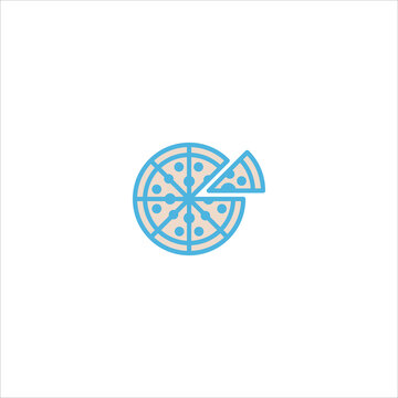 pizza icon flat vector logo design trendy