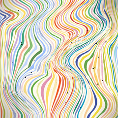 Bright colorful striped background. Abstract lined glitch pattern