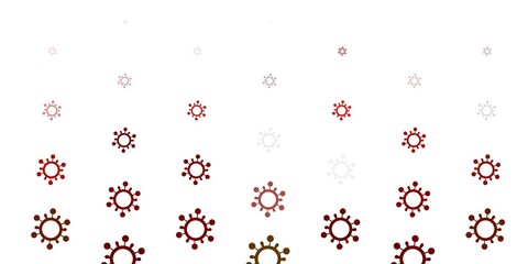 Light Red vector pattern with coronavirus elements.