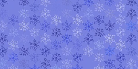 Light blue vector natural backdrop with flowers.