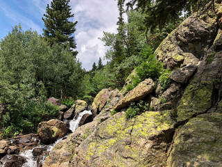 Fototapeta na wymiar Hike Trail in Rocky Mountain