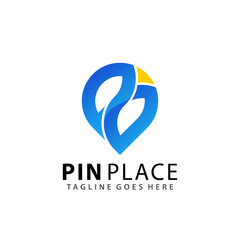 Abstract Letter NJ Pin Place Navigation Logos Design Vector Illustration Template