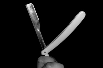 knife on black background