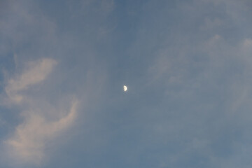 sky, clouds, and the moon